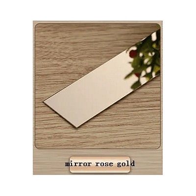 8к Огледална Декоративна Стоманена Лайстна | Цвят: Розово Злато | 20мм, 30мм и 50мм