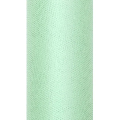 PartyDeco Гладък тюл - цвят мента 0, 15 x 9 м