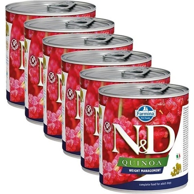 N&D dog Quinoa Adult Weight Management 6 x 285 g