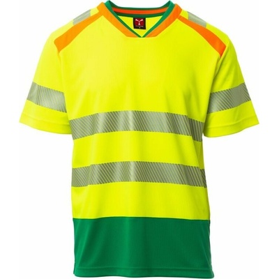 Payperwear Dvoubarevné pracovní triko Alley s vysokou viditelností žlutá fluo zelená 5XL