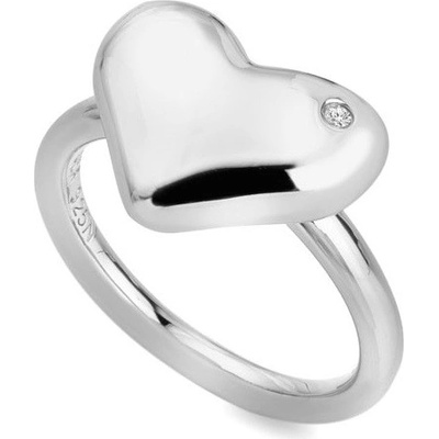 Hot Diamonds Pôvabný strieborný prsteň s diamantom Desire DR275