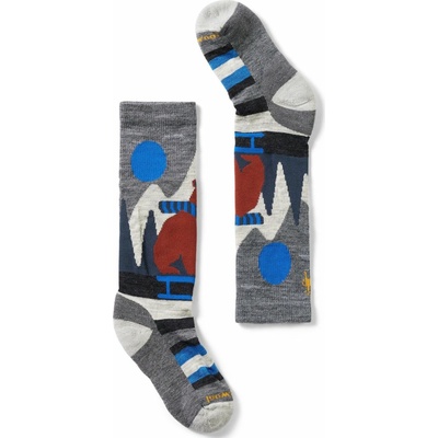 Smartwool Kids' Ski Light Cushion Sleigh Bear OTC Ski detské ponožky medium gray