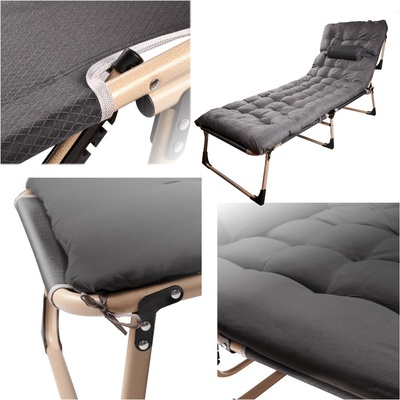 KIK KX3910 Skládací polní lůžko Tourist 198 cm tmavě šedá – Zboží Dáma