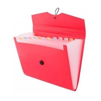 D. Rect Briefcase A4 12 compartments red D. RECT