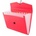 D. Rect Briefcase A4 12 compartments red D. RECT