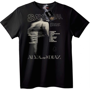 NOONEBRAND Тениска SAYONARA ALVA DIAZ Музика - S, Black