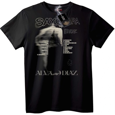 NOONEBRAND Тениска SAYONARA ALVA DIAZ Музика - S, Black