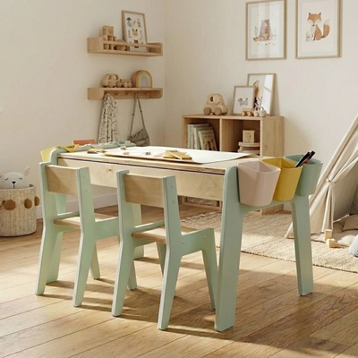 Babylike dětský stůl se židlemi children table two chair green 40646 – Zbozi.Blesk.cz