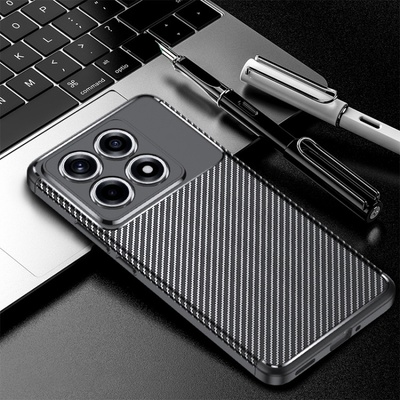 Xiaomi 14T Pro Удароустойчив Carbon Fiber Калъф и Протектор