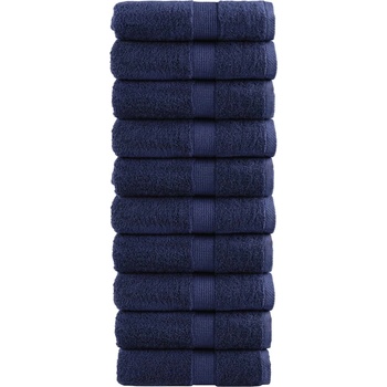 vidaXL Премиум кърпи за пране SOLUND 10 бр. тъмносини 30x30 см 600 г/м2 (137253)
