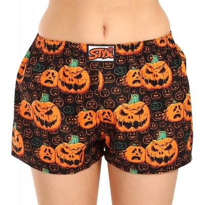 Styx Dámske trenky art klasická guma Halloween tekvica 1755