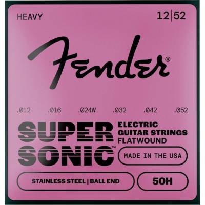 FENDER Stainless Steel Flatwound 50L - .012 - .052
