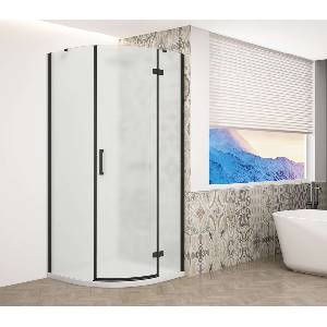 SAPHO Trinity - Четвърткръгла душ кабина 90x90 см, дясна, матирано стъкло/черна GT6590MR-B (GT6590MR-B)