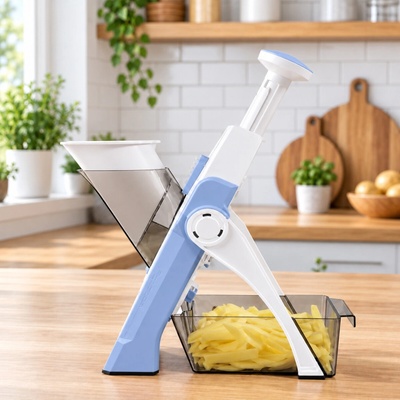 Zaparkorun Multifunkčný nastaviteľný krájač zeleniny - bielo-modrý