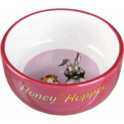 Keramická miska Honey-Hopper pro morče králíka 250 ml /11 cm Červená – Hledejceny.cz
