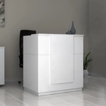 TopMebel Gemini TopMebel меламиново рецепция в бял цвят 100x70x110cm