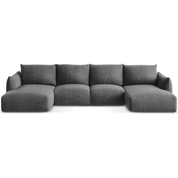 makamii Тъмносив сгъваем ъглов диван (U форма) Leila - Makamii (LEILA_UF_43_P1_C7)