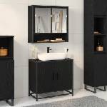 vidaXL Комплект мебели за баня 2 бр. Черния дъб 65 x 33 x 60 см (3402347)