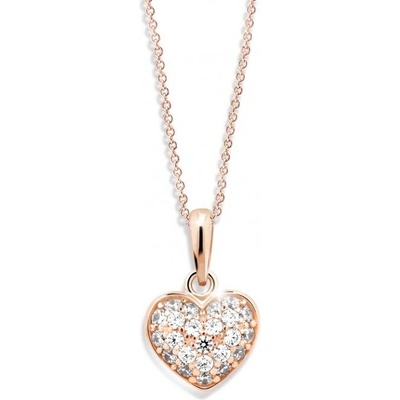 Cutie Jewellery Zlatý prívesok v tvare srdca so zirkónmi Z6307 2409 40 10 X 4