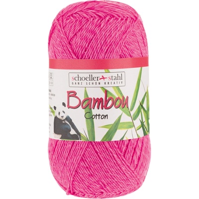 Schoeller+Stahl BAMBOU COTTON - 40% viskóza, 30% bavlna, 30% polyakryl - Ručně pletací příze Barva: 07- Pink