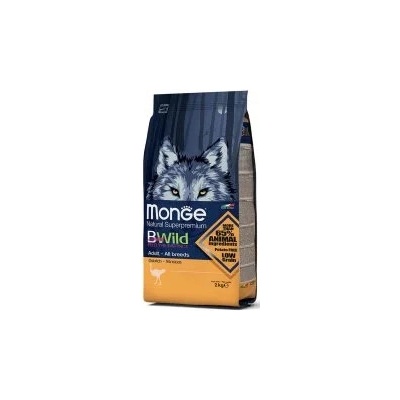 MONGE BWILD Dog Pštros Adult 7,5 kg