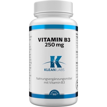 KLEAN LABS Витамин В3 250 mg - 100 капсули