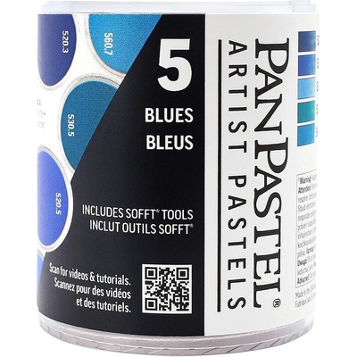 PanPastel sada suchých pastelů 5 odstínů blues modré odstíny