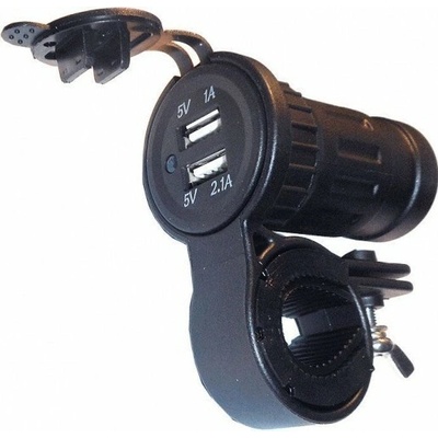 WEBHIDDENBRAND Vodotěsná USB zásuvka na řídítka motocyklu hadD401C