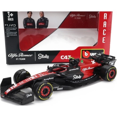BBurago Model Alfa Romeo F1 C43 24 Guanyu Zhou 2023 1:43