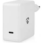 Nedis WCGPD100W100WT PD (Power Delivery) зарядно устройство/захранване 100W, 5A, GaN, QC, 5V, 9V, 12V, 15V, 20V, USB-C (WCGPD100W100WT)