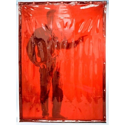 Cepro Ochranný svařovací závěs Orange červený 140 x 220 cm