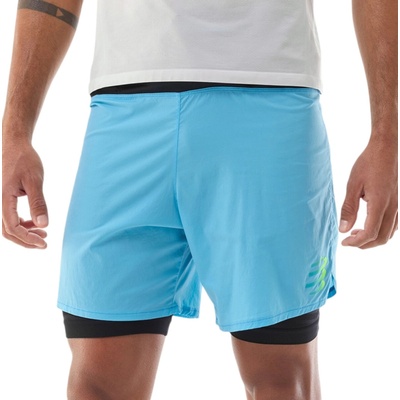 Compressport TRAIL RACING 2-IN-1 SHORT modrá