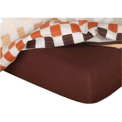 Dadka prostěradlo jersey tmavě hnědé 90x200x20