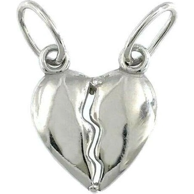 Infinitysilver Stříbrný přívěsek rozlamovací hladké srdíčko 441608