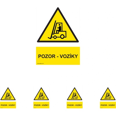 Walteco Pozor - vozíky 210x297mm, formát A4, plastová tabuľka Množstvo: 5 ks , 20039BP1