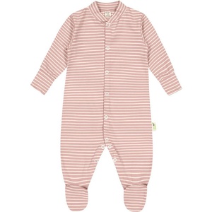 Bio Baby Бебешки гащеризон на райе Bio Baby - 74 сm, 6-9 месеца, розов (97222418)