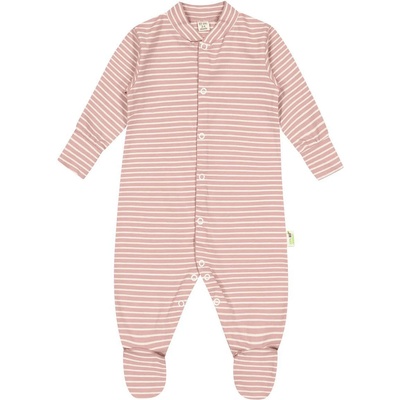 Bio Baby Бебешки гащеризон на райе Bio Baby - 74 сm, 6-9 месеца, розов (97222418)