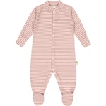 Bio Baby Бебешки гащеризон на райе Bio Baby - 74 сm, 6-9 месеца, розов (97222418)