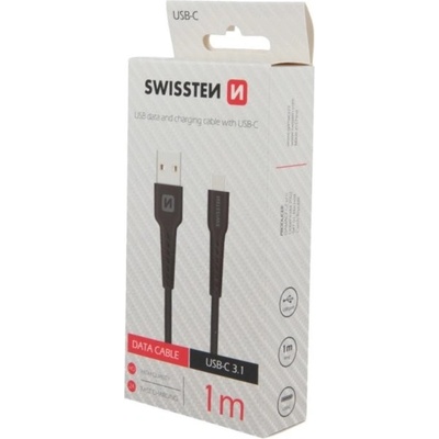 Swissten 71505530 USB / USB-C, 1m, černý