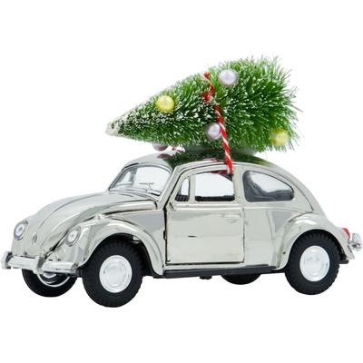 Vánoční autíčko Xmas Car Mini Silver House Doctor