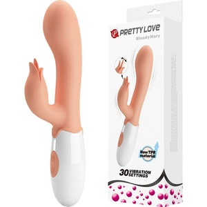 Pretty Love Bloody Mary Vibrator with Stimulator Flesh