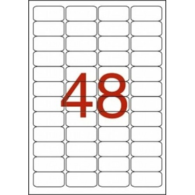 Etikety, 45,7x21,2 mm, polyester, odolné voči poveternostným podmienkam, zaoblené rohy, biela, APLI, 960 etikiet bal