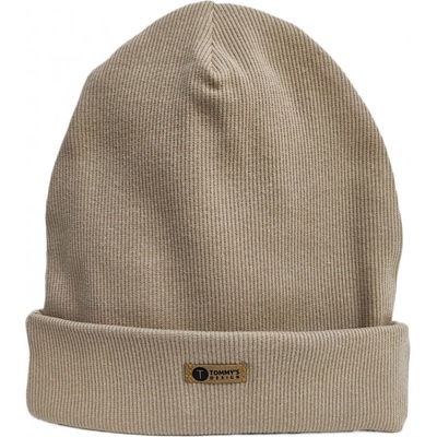 Tommy's design žebrovaná čepice béžová