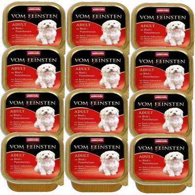 Animonda Vom Feinsten Adult Dog hovězí a krůtí srdce 12 x 150 g