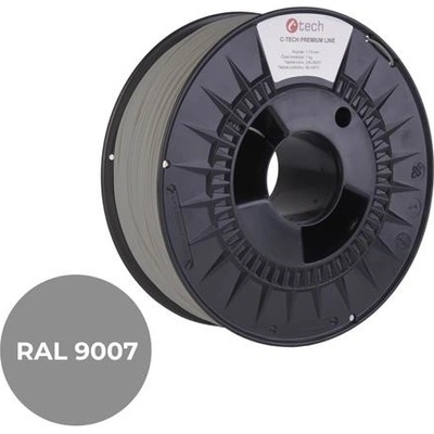 C-Tech Premium Line PLA, šedý hliník, RAL9007, 1,75mm, 1kg