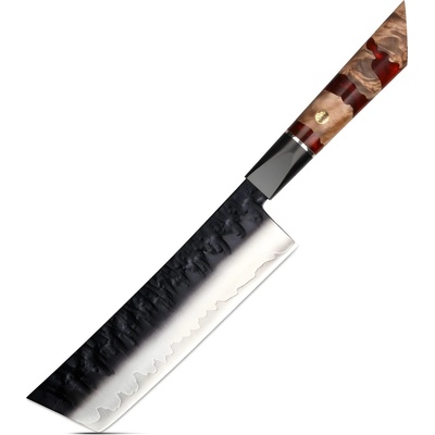 HARAHU Дамаски кухненски нож AR-37334 - Nakiri / Червен KP37334 (AR-37334)