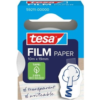tesa Самозалепваща се лента, с възможност за писане, хартия, 19 mm x 10 m, TESA "Tesafilm", прозрачна 59211-00000-01 (59211-00000-01)