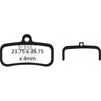 Brzdové destičky EBC CFA493HH metalické pro Shimano Saint/ZEE