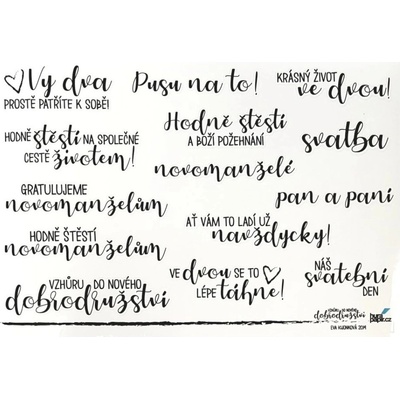HuráPapír Samolepky průhledné A5 - Svatební – Hledejceny.cz