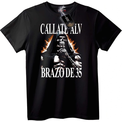 NOONEBRAND Тениска с череп 'Cállate Al V' - M, Black